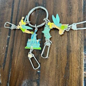 Tinkerbell Cinderella’s Castle Charm Keychain Vintage Disney